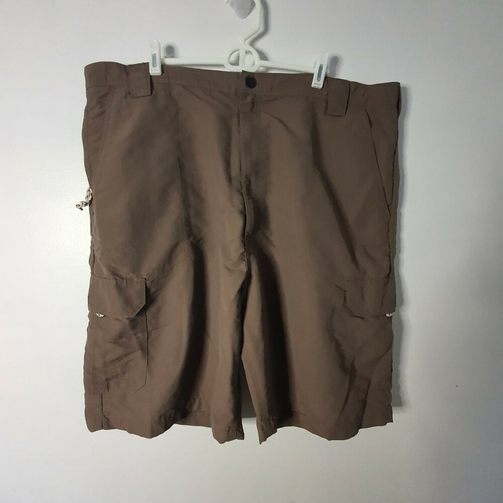 Wrangler Cargo Shorts Men Size 42 Brown Nylon‎ Pockets Lightweight Casual